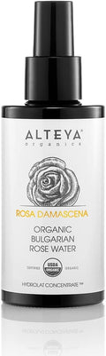 Alteya High-Potency Rose Water USDA Organic Facial Toner, 3000 Roses in a Bottle, 3.4 Fl Oz/100Ml Pure Bulgarian Rosa Damascena Flower Water, Award-Winning Moisturizer in Miron Biophotonic Glass