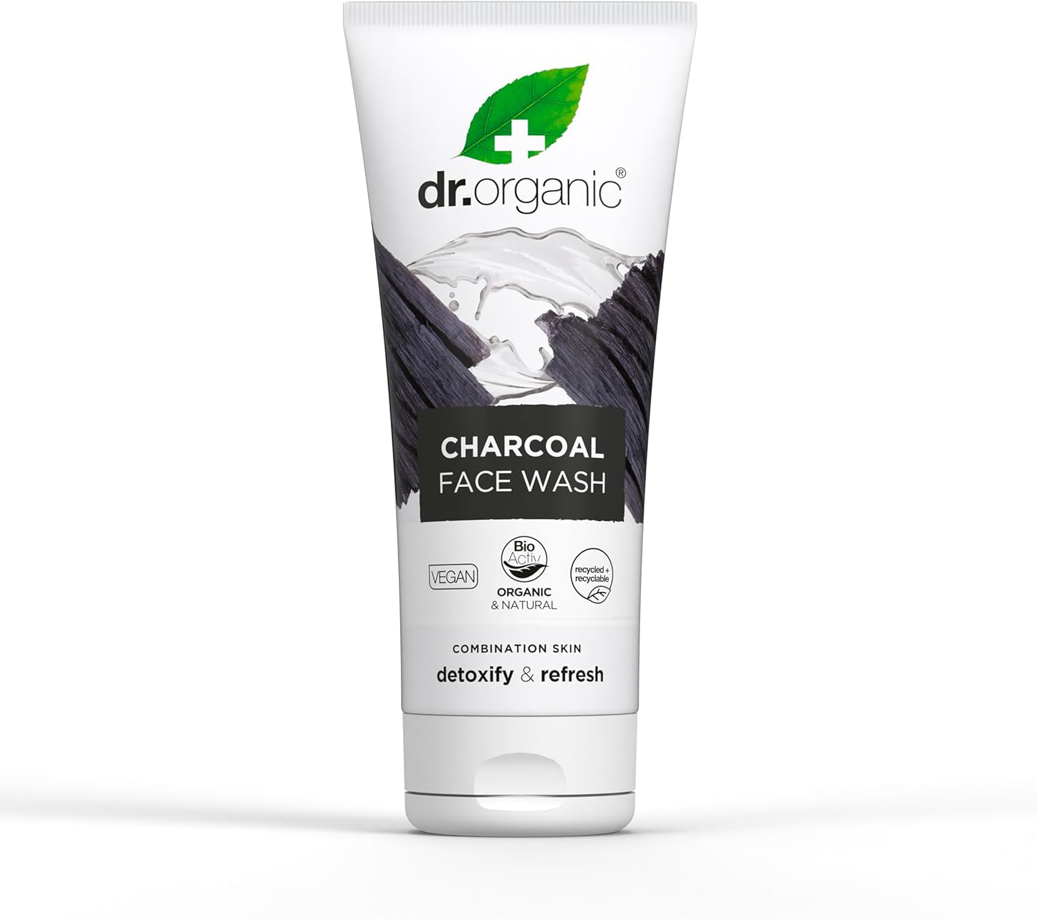 Dr Organic Charcoal Face Wash, Cleansing, for Acne & Clearing Skin, Oily, Problem Skin, Natural, Vegan, Cruelty-Free, Paraben & Sls-Free, Organic, 200Ml