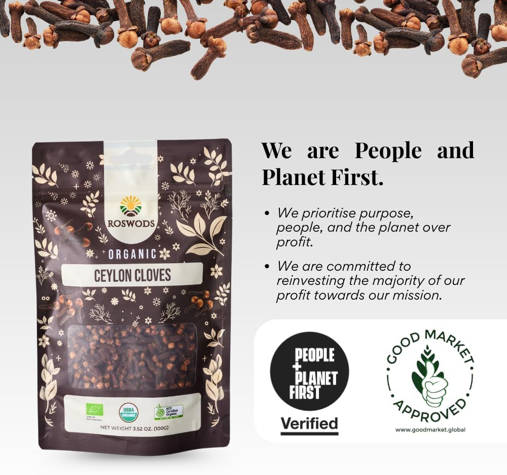 Australian Certified Organic Ceylon Whole Cloves - Aromatic & Fresh