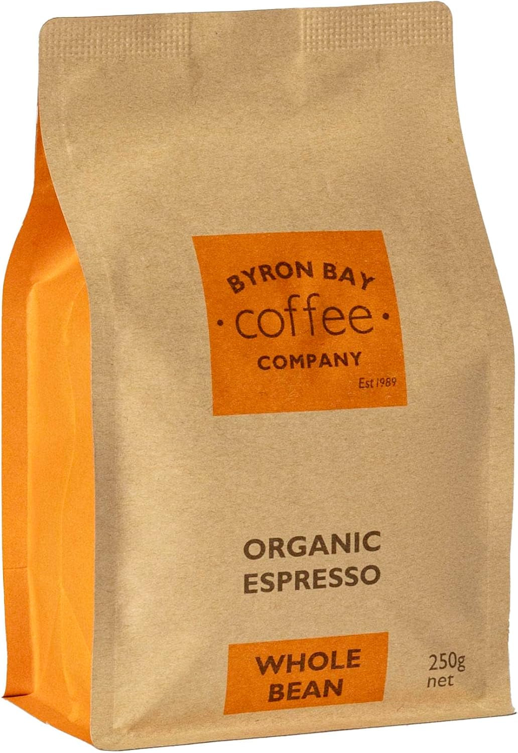 Certified Organic Espresso Whole Bean, 250 G