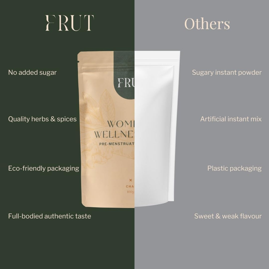 Period Tea | Organic Women’S Wellness Pre-Menstruation & Period Herbal Tea | Chai | Caffeine-Free | Supports Women’S Menstrual Cycle | 100G Loose Leaf