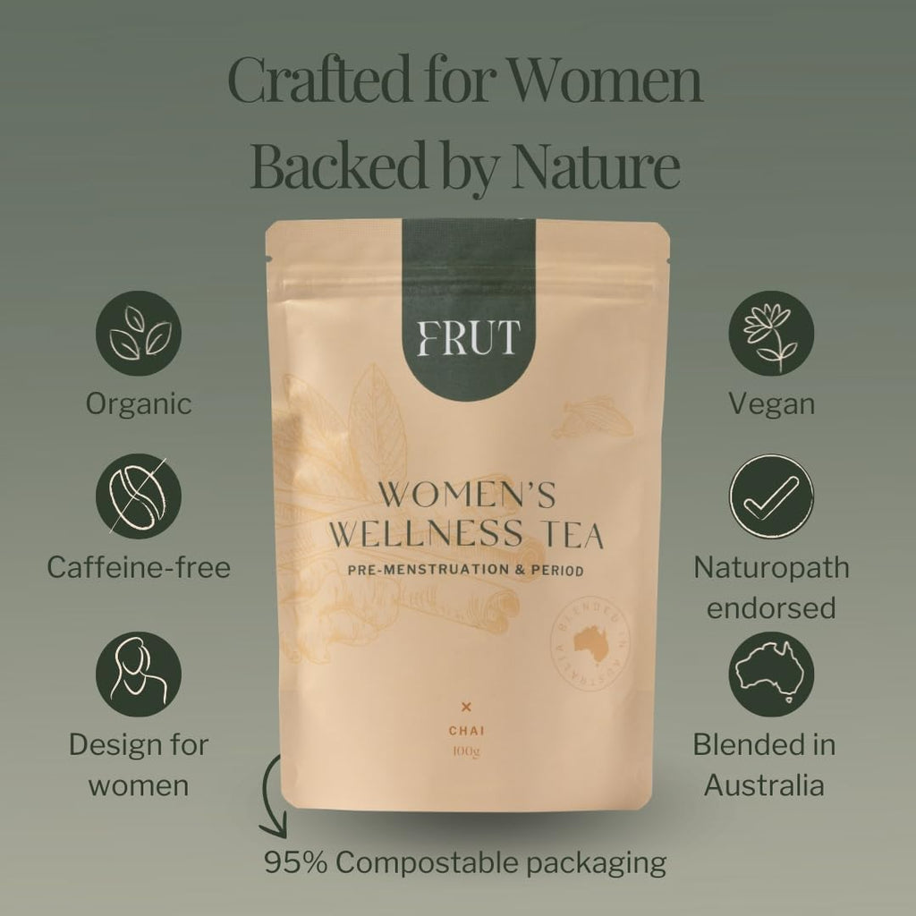 Period Tea | Organic Women’S Wellness Pre-Menstruation & Period Herbal Tea | Chai | Caffeine-Free | Supports Women’S Menstrual Cycle | 100G Loose Leaf