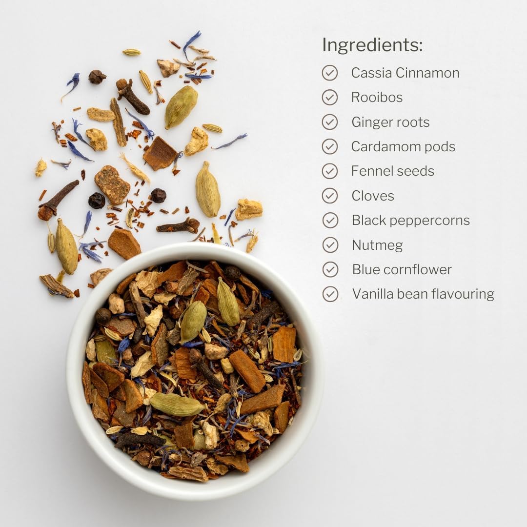 Period Tea | Organic Women’S Wellness Pre-Menstruation & Period Herbal Tea | Chai | Caffeine-Free | Supports Women’S Menstrual Cycle | 100G Loose Leaf