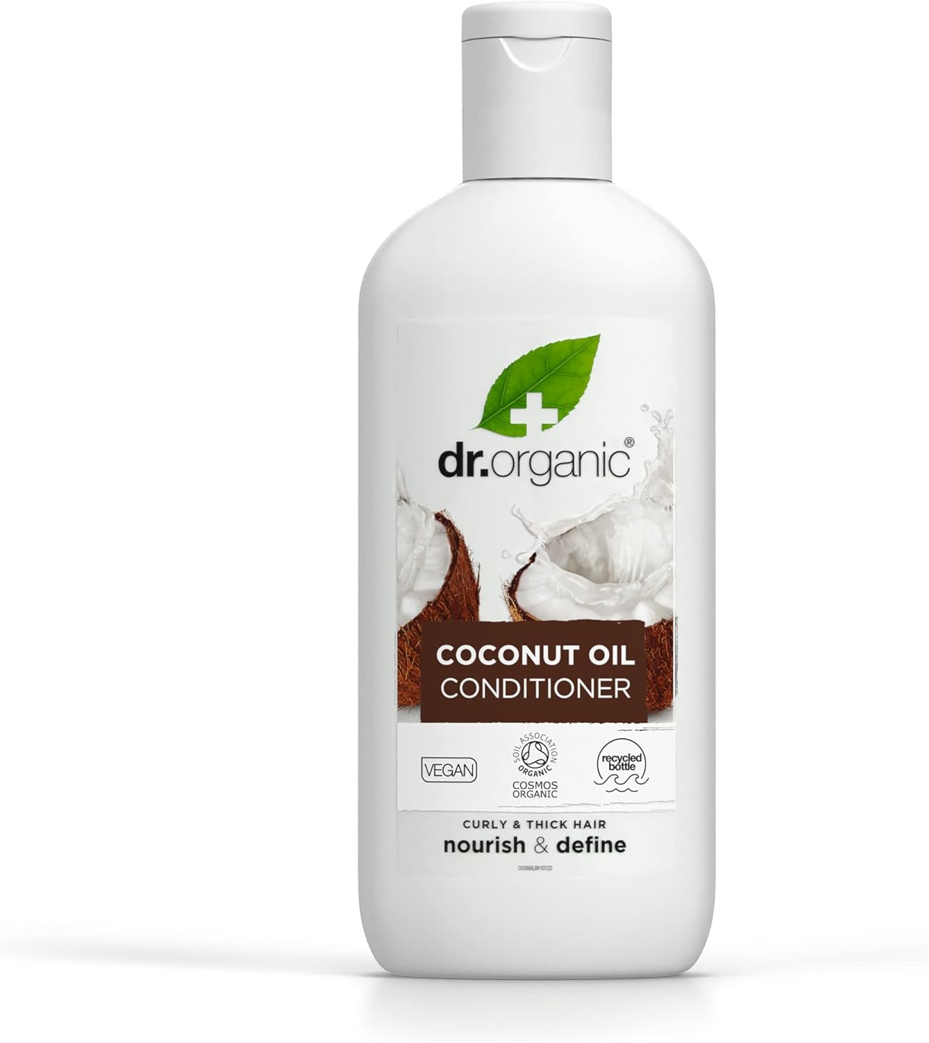 Dr Organic Coconut Oil Conditioner, Hydrating, Normal & Dry Hair, Mens, Womens, Natural, Vegan, Cruelty-Free, Paraben & Sls-Free, Organic, 265Ml, Packaging May Vary