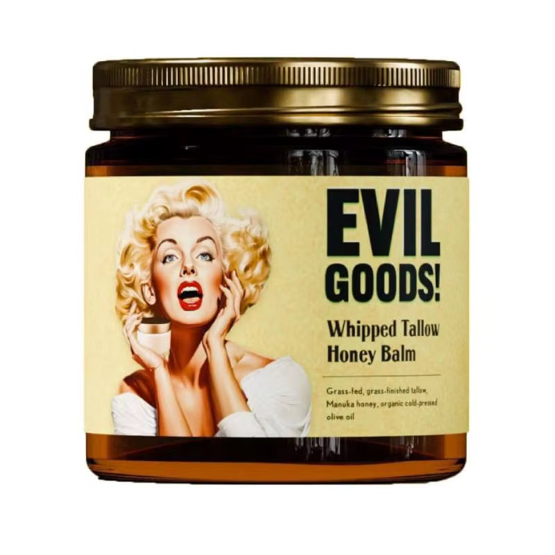 Whipped Beef Tallow Manuka Honey Balm for Skin & Face & Body Unscented Grass Fed Grass Finished Organic Face Cream Body Lotion