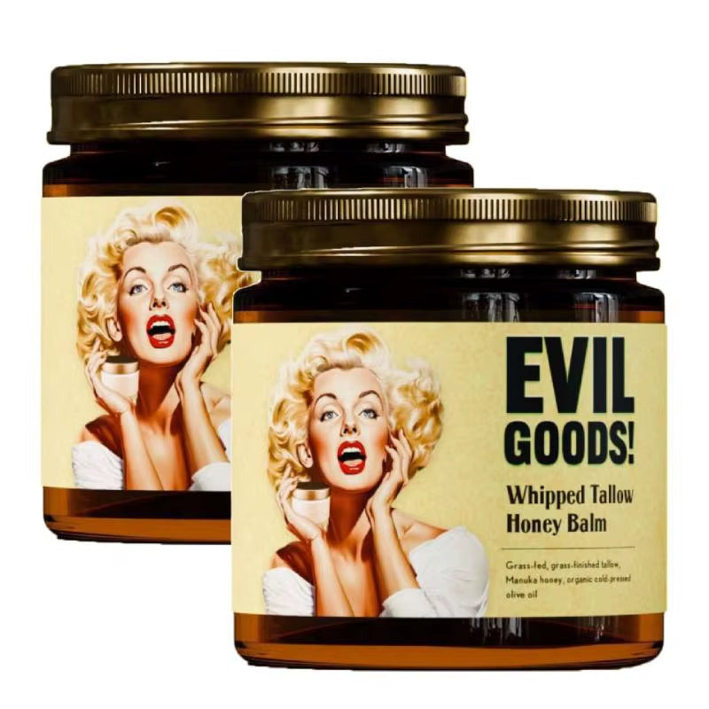 Whipped Beef Tallow Manuka Honey Balm for Skin & Face & Body Unscented Grass Fed Grass Finished Organic Face Cream Body Lotion