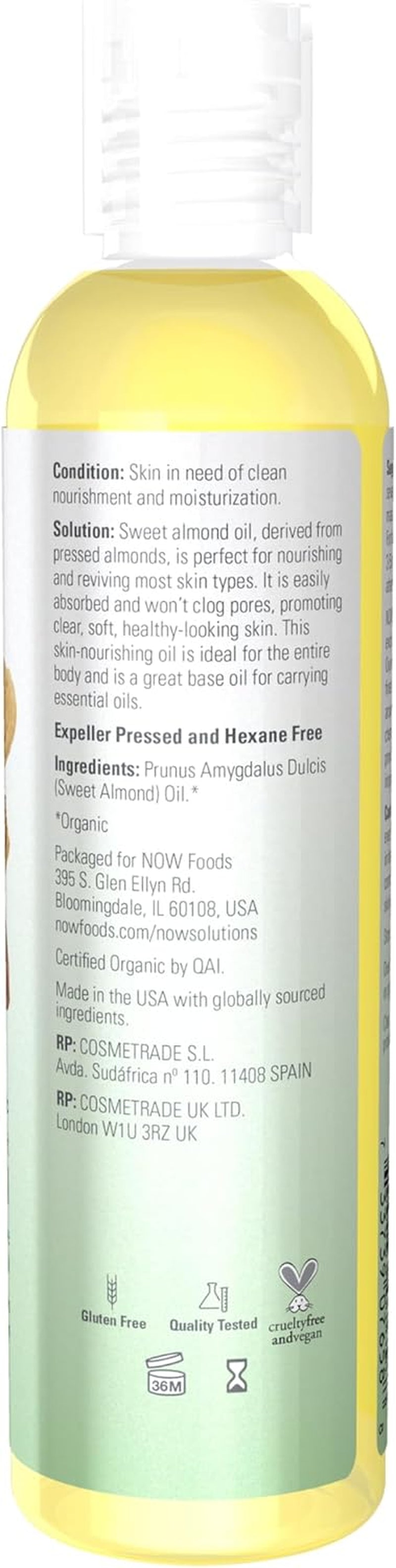 Foods Organic Almond Oil, 8 Oz