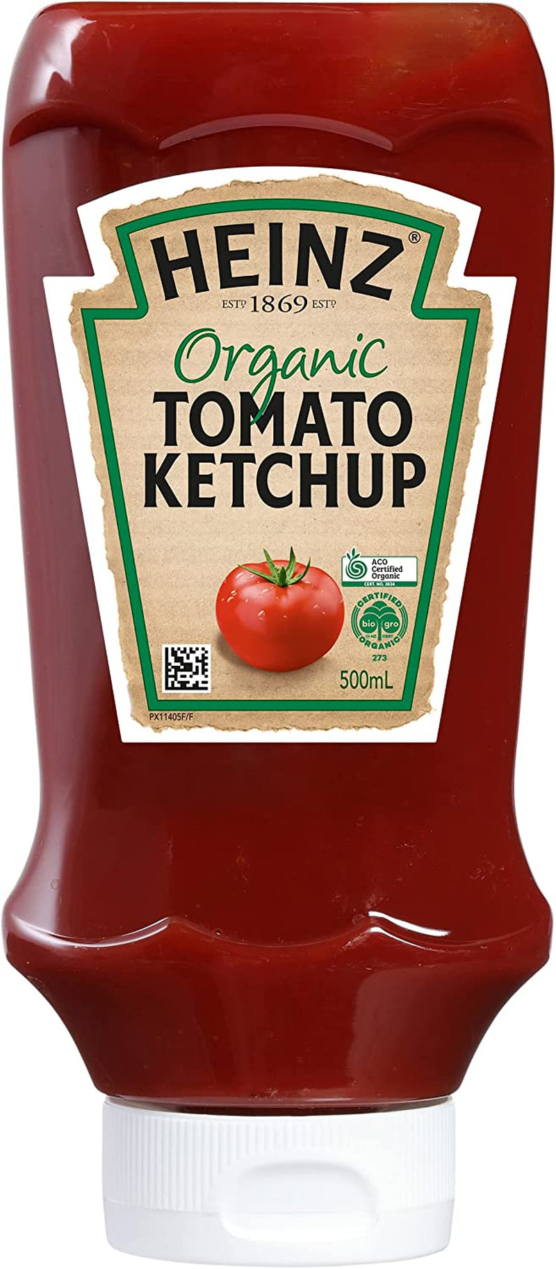 Organic Tomato Ketchup Tomato Sauce No Preservatives or Sweeteners Dipping Condiment 500Ml
