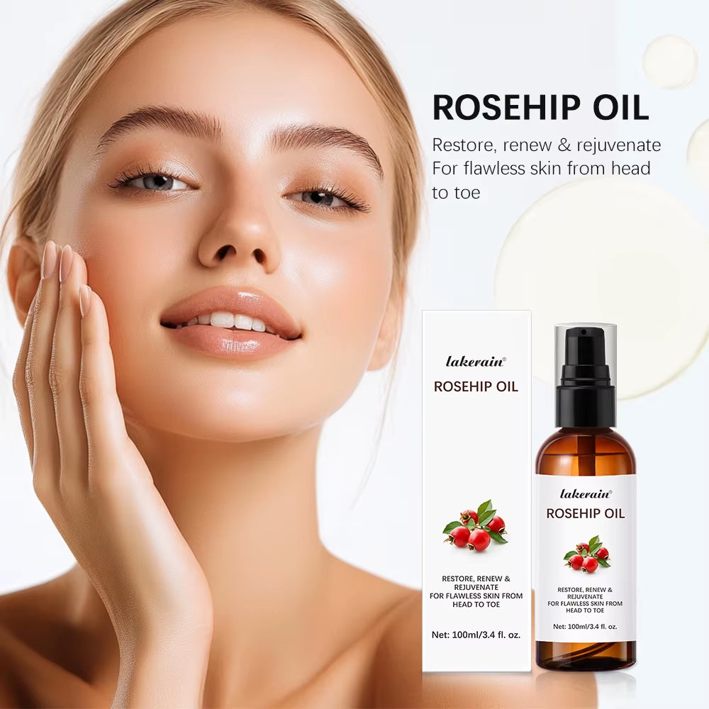 Organic Rosehip Oil Rose Hips Face Oils 30Ml Fast-Absorbing Skin Care Moisturizer Face Oil Organic Rosehip Seed Oil Essence