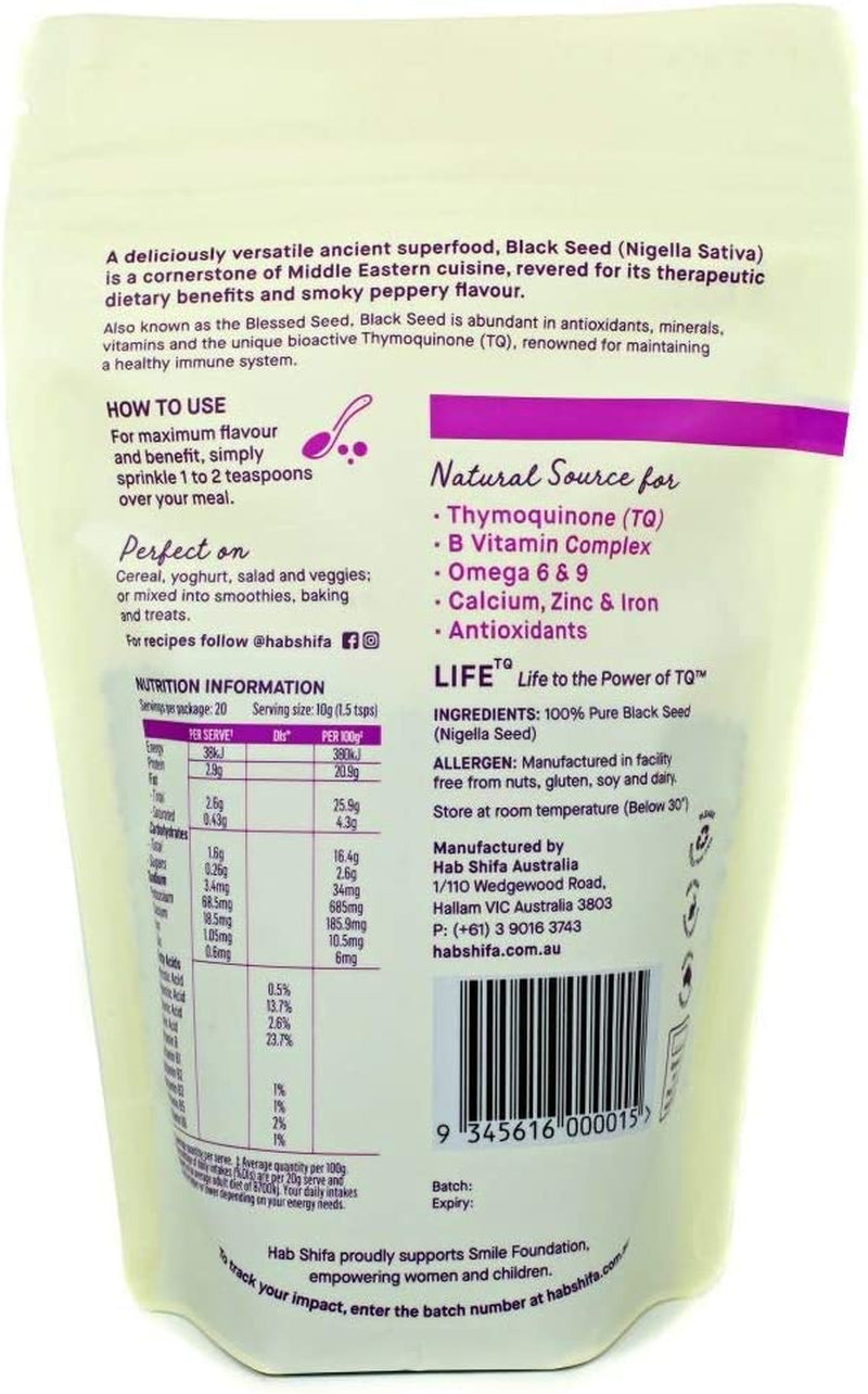 - Nigella Sativa Seeds, Organic Black Seeds or Kalonji Seeds, Pure Spice for Extra Flavor and Aroma- Whole Black Cumin Seed Packet 200G