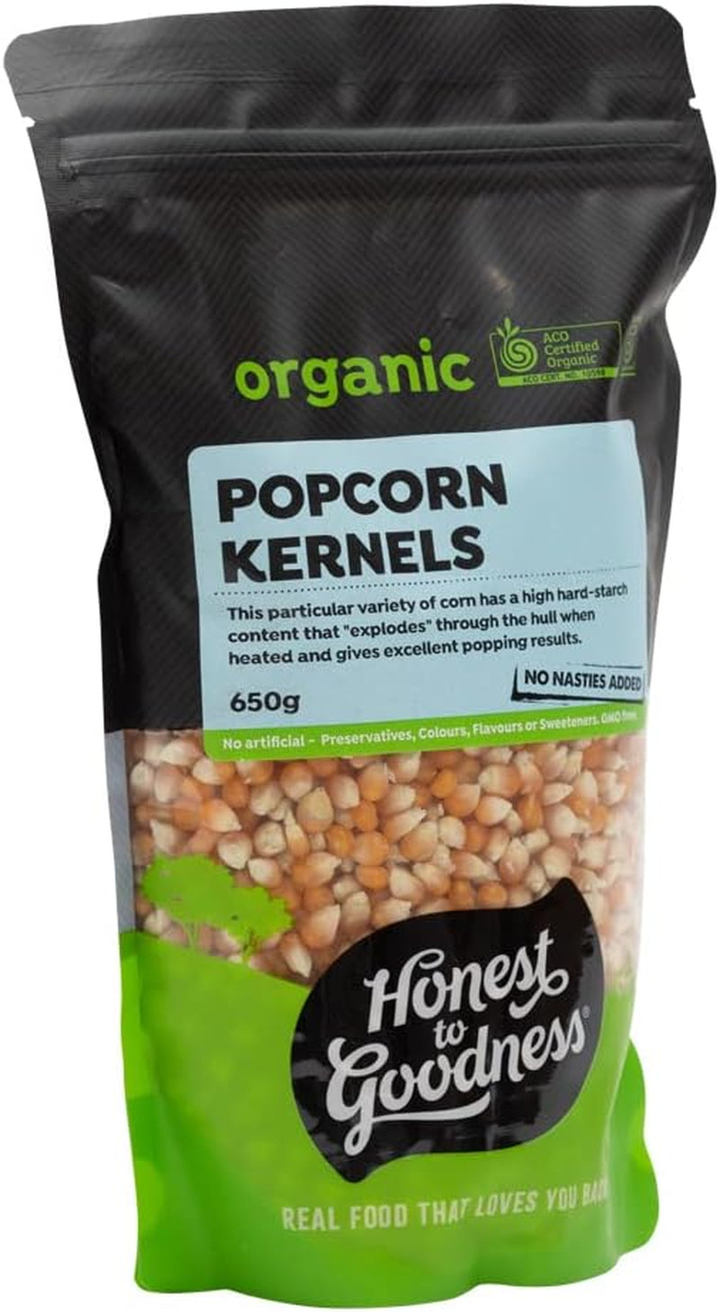 , Organic Popcorn Kernels, 650 G - a Light Lovely Snack, Quick and Easy to Prepare. Excellent Popping Results Due to Its Hard-Starch Content.