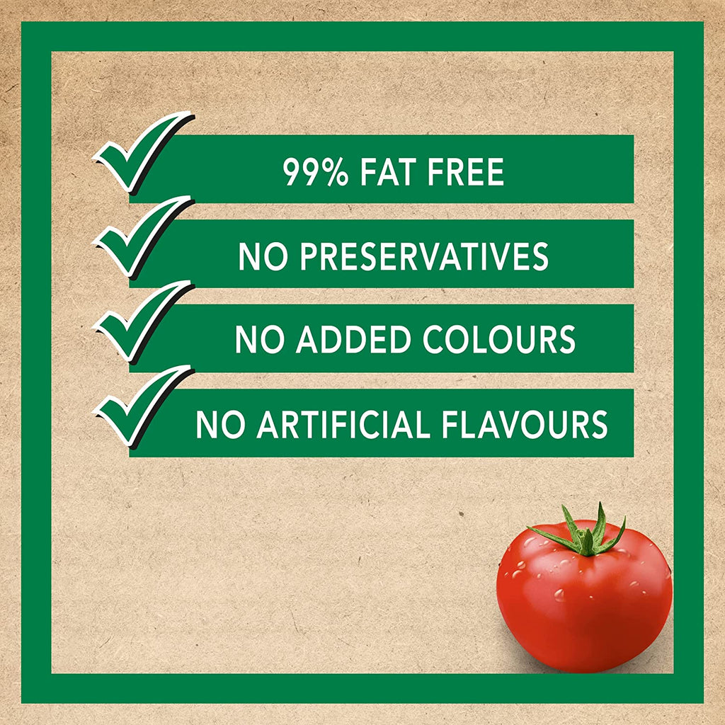 Organic Tomato Ketchup Tomato Sauce No Preservatives or Sweeteners Dipping Condiment 500Ml