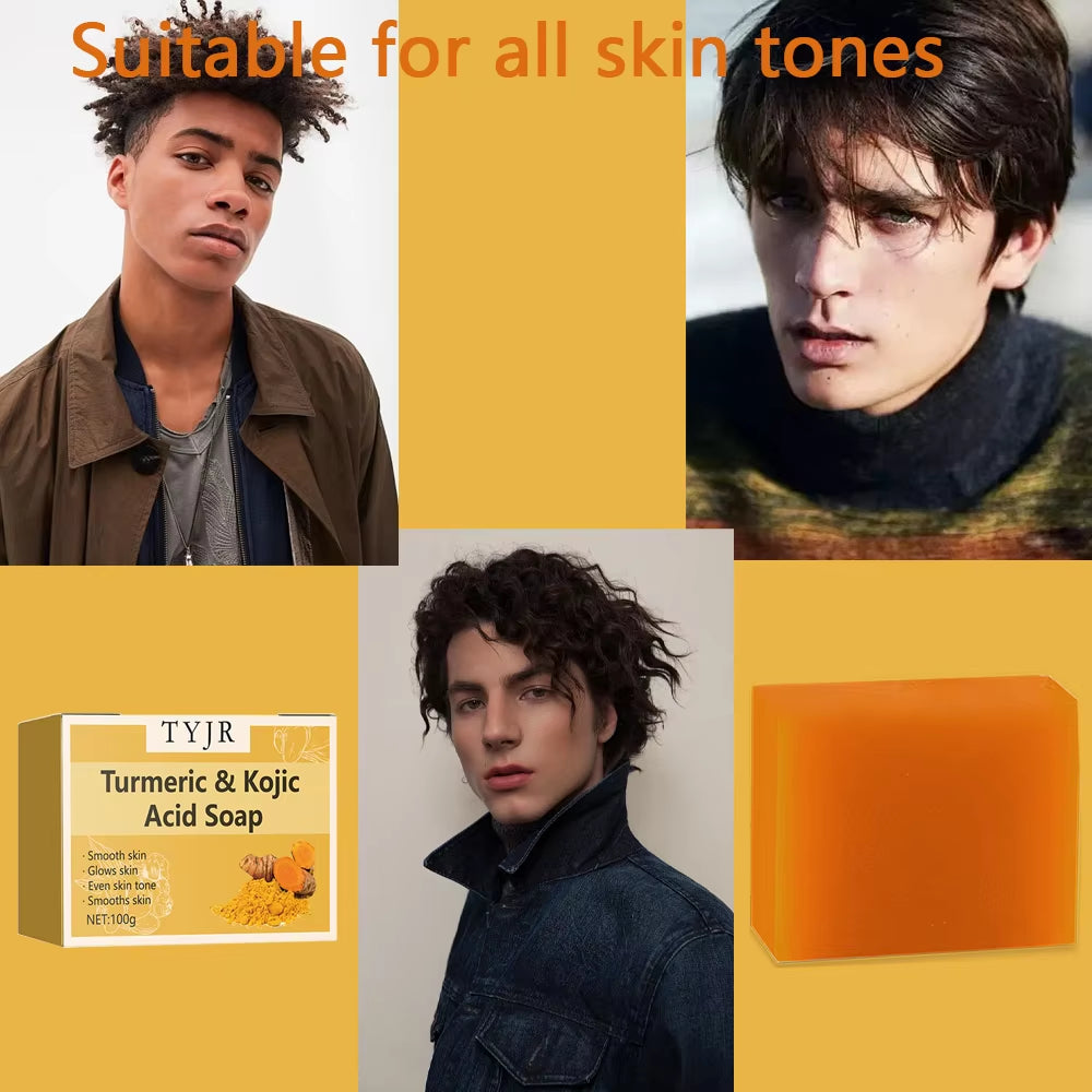 Ginger Soap for Cleansing, Anti-Acne, Whitening and Brightening the Face, Removing Acne and Fading Dark Spots, Turmeric Soap