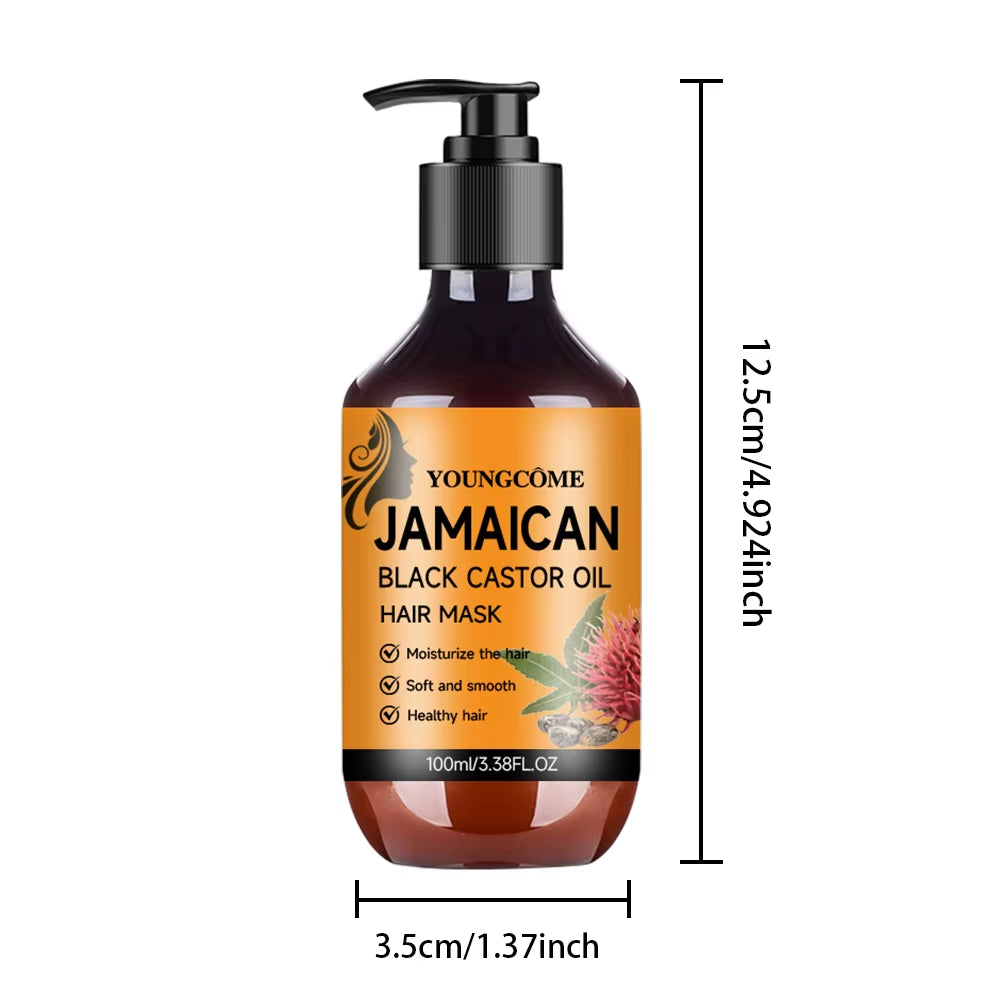 Black Castor Oil Moisturizes Repairs Damaged Hair by Replenishing Essential Nutrients Proteins Improves Scalp Health Hair