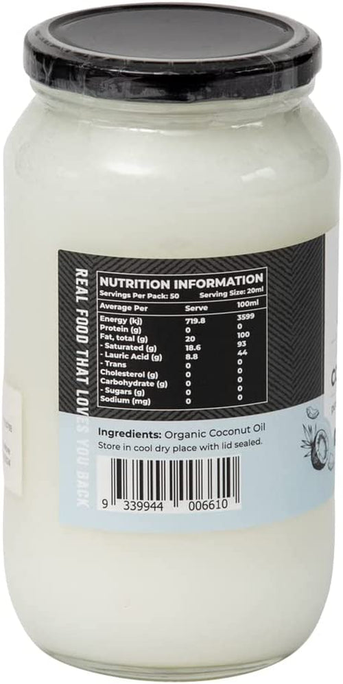 , Organic Coconut Oil Virgin, 1 L - Pure Organic Coconut Coconut Flesh That Has - ozganics
