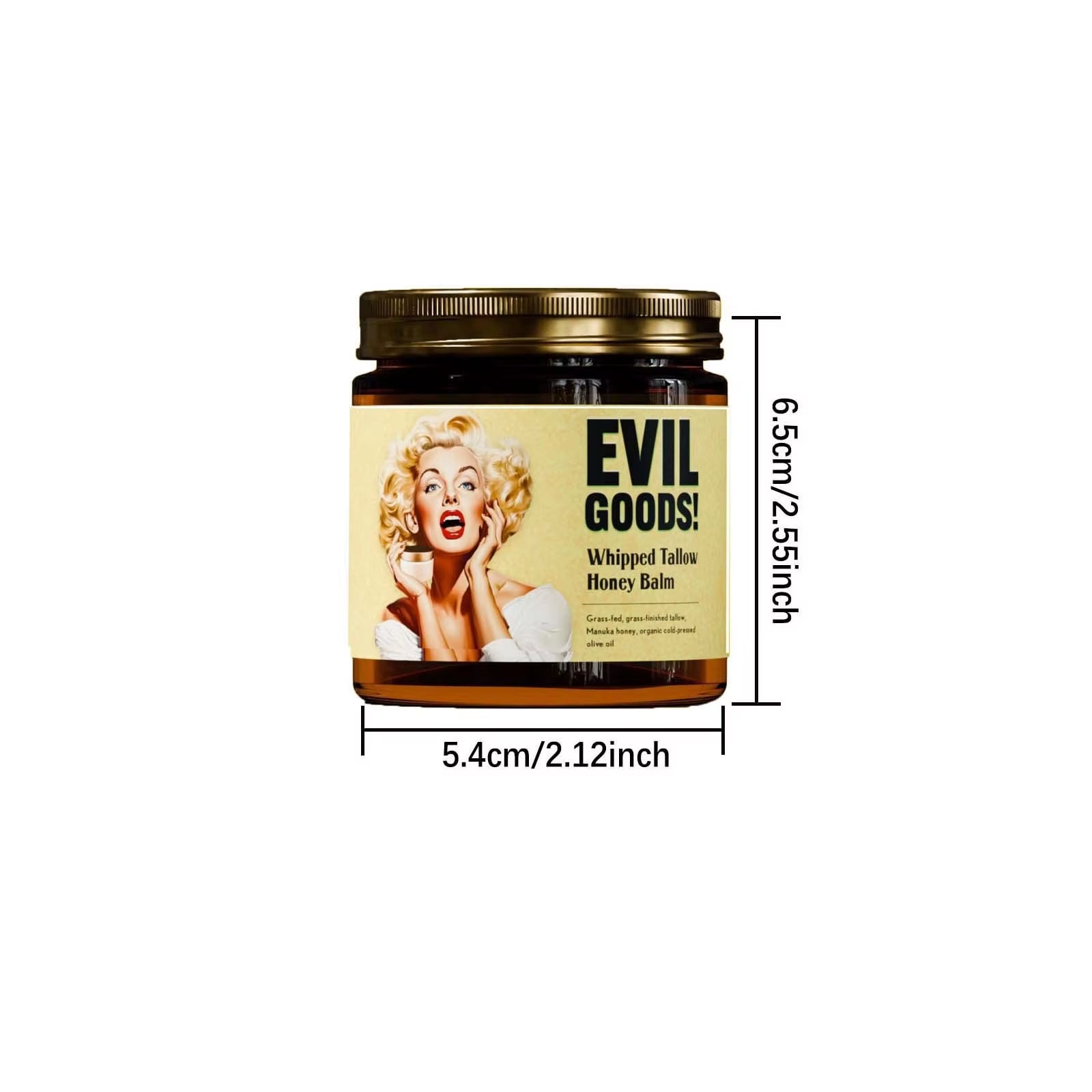 Whipped Beef Tallow Manuka Honey Balm for Skin & Face & Body Unscented Grass Fed Grass Finished Organic Face Cream Body Lotion